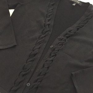 Kasper heavy rayon and nylon cardigan